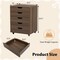 5 Drawer Mobile File Cabinet Rolling Storage Chest with Wheels Wooden Office Organizer Cabinet for Home Office Study Room Storage